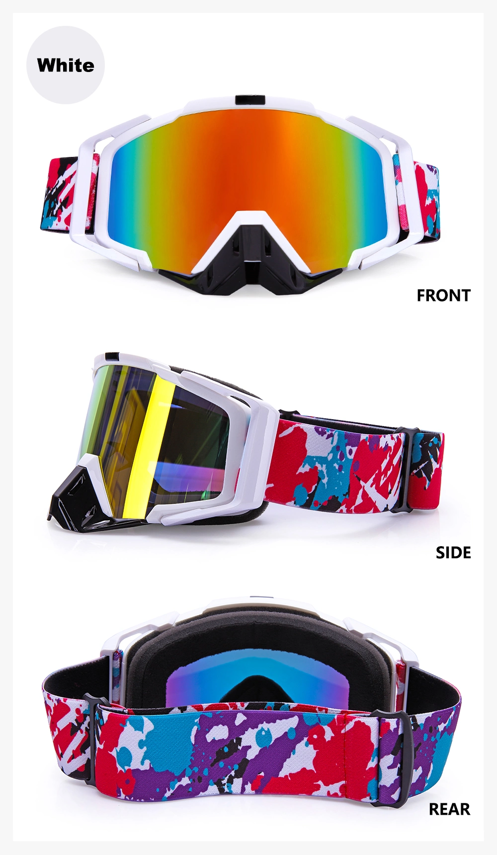 Ski Goggles Anti UV Anti Scratch Dustproof Windproof Unisex Snowboard Goggles Skiing Cycling Glasses