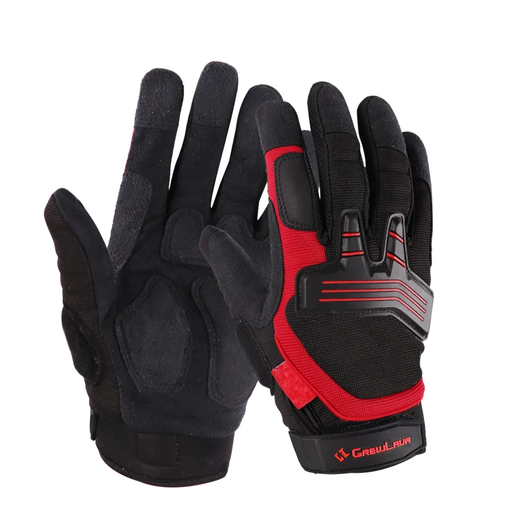 Impact Protection Mechanical Gloves Hard-Wearing Cut Resistant Industrial Safety Motorcycling Riding Gloves with TPR