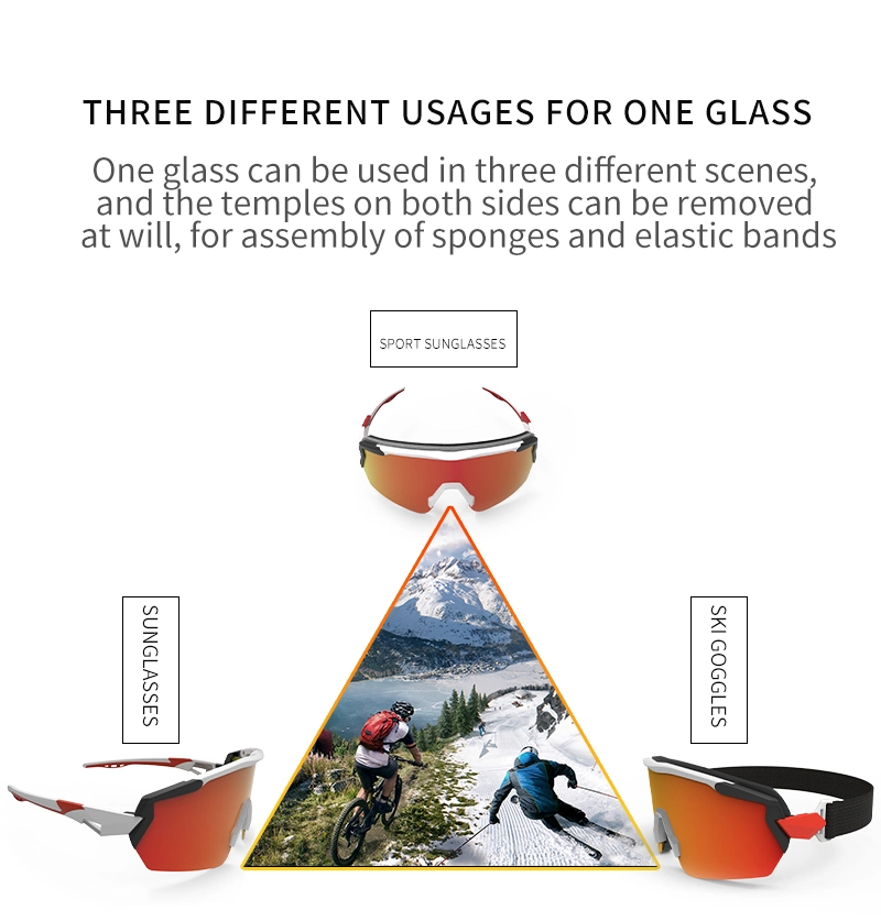 Sunok Brand New Replaceable Application Scenarios Sports Cycling Ski Glasses