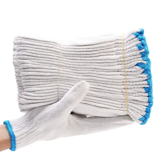 La Chine en gros 7/10gauge coton blanc gant tricoté des gants de travail de sécurité Guante de travail