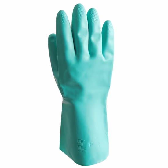 Gants de nettoyage pour lave-vaisselle ménager en latex de caoutchouc imperméable floqué en coton DIP non pris en charge