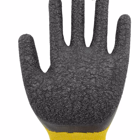 Doublure en nylon 13G de haute qualité Chenille 13G à l'intérieur des gants de travail de jardin en latex chaud